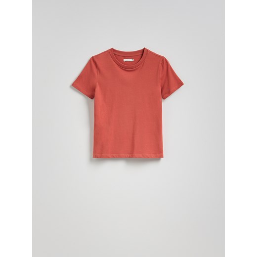 Reserved - T-shirt regular - miedziany ze sklepu Reserved w kategorii Bluzki damskie - zdjęcie 184646061