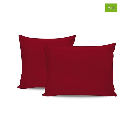 Colourful Cotton Poszewki renforcè (2 szt.) w kolorze bordowym na poduszkę ze sklepu Limango Polska w kategorii Poduszki dekoracyjne - zdjęcie 184646141