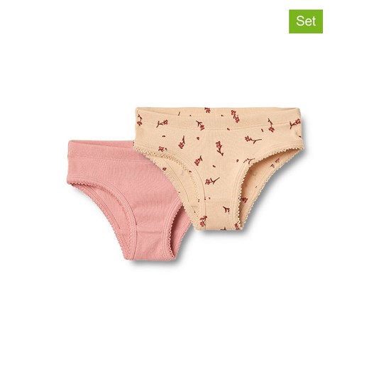 Wheat Majtki (2 pary) &quot;Havanna&quot; w kolorze pomarańczowo-jasnoróżowym ze sklepu Limango Polska w kategorii Majtki dziecięce - zdjęcie 184646483