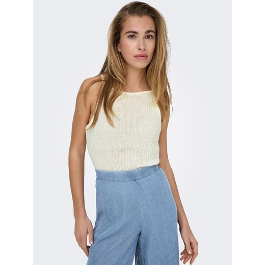 ONLY Top dzianinowy w kolorze kremowym L promocja Limango Polska