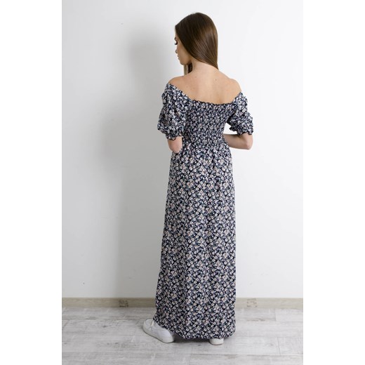 SUKIENKA MAXI W KWIATY - CZARNA ze sklepu olika.com.pl w kategorii Sukienki - zdjęcie 184646943