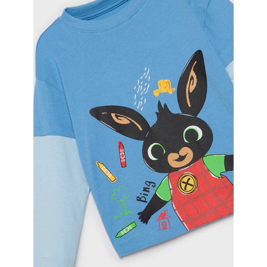 Sinsay - Koszulka z długimi rękawami Bing - niebieski Sinsay 5-2 l) Sinsay