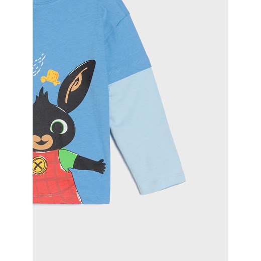 Sinsay - Koszulka z długimi rękawami Bing - niebieski Sinsay 86 (12-18 m) Sinsay