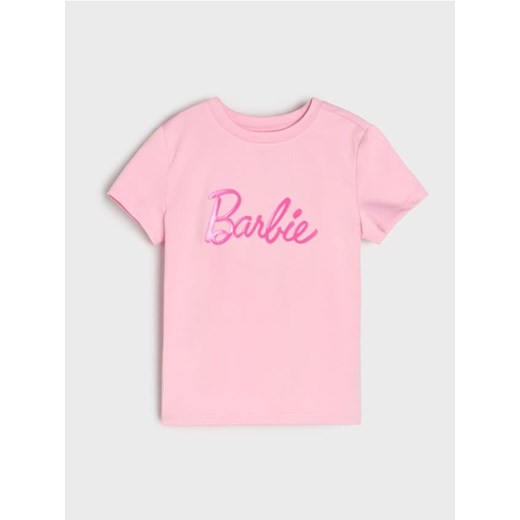 Sinsay - Koszulka Barbie - różowy ze sklepu Sinsay w kategorii Bluzki dziewczęce - zdjęcie 184647430