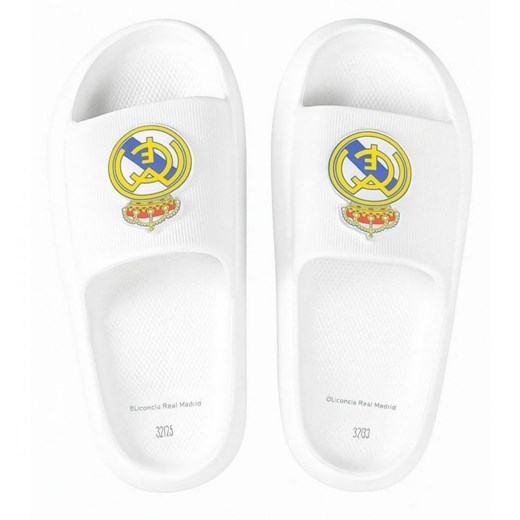 Klapki Real Madryt beach pool flip flops Eva Jr 2300006820B białe ze sklepu ButyModne.pl w kategorii Klapki dziecięce - zdjęcie 184649633