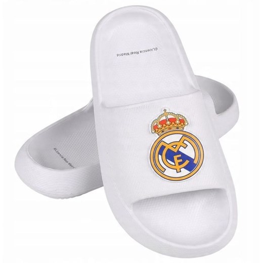 Klapki Real Madryt beach pool flip flops Eva Jr 2300006820B białe Real Madryt 28 ButyModne.pl