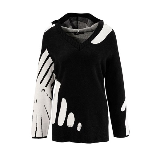 Aniston Sweter w kolorze czarno-białym Aniston 44 okazyjna cena Limango Polska