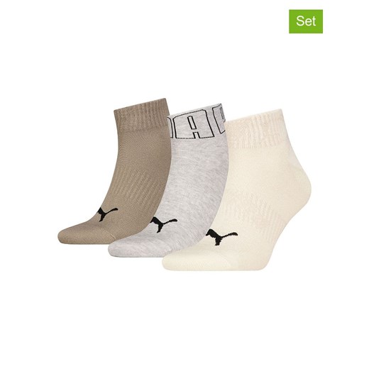 Puma Skarpety (3 pary) w kolorze szaro-beżowym Puma 35-38 okazja Limango Polska