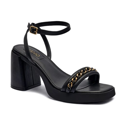 Liu Jo Skórzane sandały na słupku GISELE 11 ze sklepu Gomez Fashion Store w kategorii Sandały damskie - zdjęcie 184651643