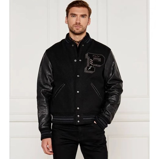 POLO RALPH LAUREN Wełniana kurtka bomber | Regular Fit | z dodatkiem skóry ze sklepu Gomez Fashion Store w kategorii Kurtki męskie - zdjęcie 184651974