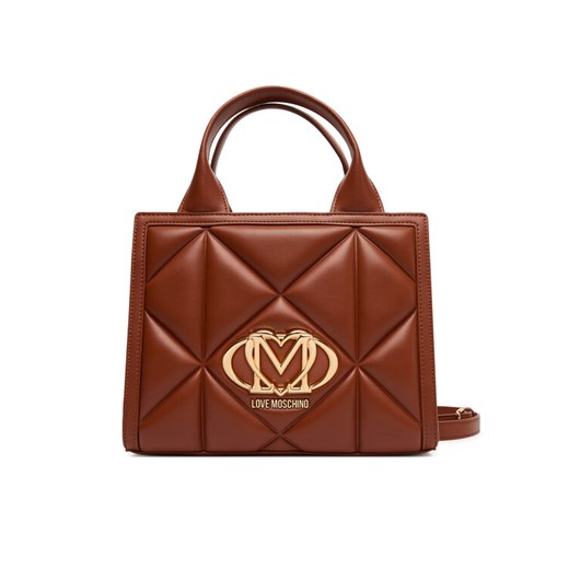 Torebka LOVE MOSCHINO JC4081PP1NLC0312 Brązowy ze sklepu eobuwie.pl w kategorii Kuferki - zdjęcie 184652134