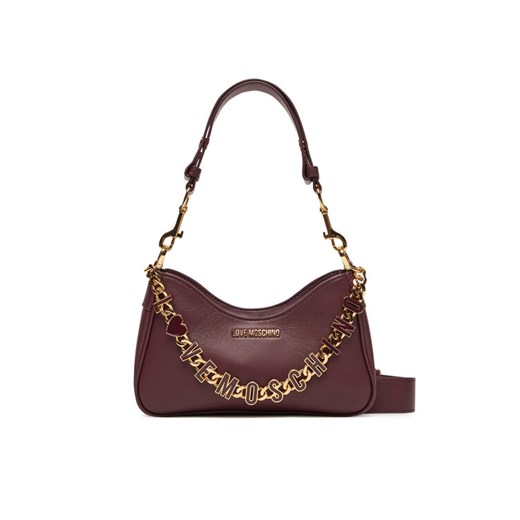 Torebka LOVE MOSCHINO JC4070PP1NL1355A Bordowy ze sklepu eobuwie.pl w kategorii Listonoszki - zdjęcie 184652150