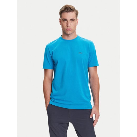 BOSS T-Shirt 50506373 Turkusowy Regular Fit ze sklepu MODIVO w kategorii T-shirty męskie - zdjęcie 184653402