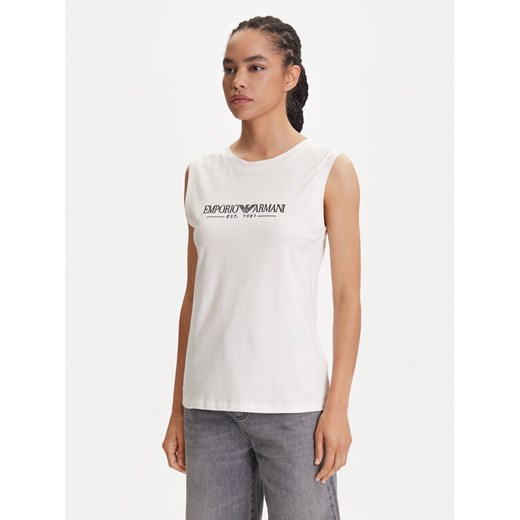 Emporio Armani Underwear Top EW000410 AF10881 U1131 Biały Regular Fit ze sklepu MODIVO w kategorii Bluzki damskie - zdjęcie 184653431