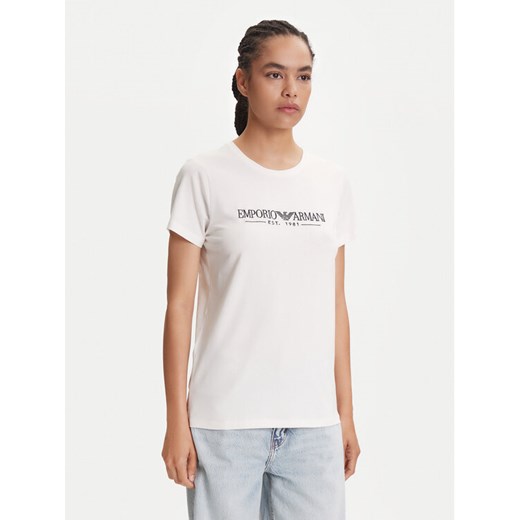 Emporio Armani Underwear T-Shirt EW000408 AF10881 U1131 Biały Regular Fit ze sklepu MODIVO w kategorii Bluzki damskie - zdjęcie 184653443
