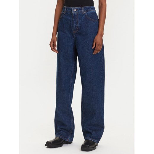 HUGO Jeansy Leni_B 50534157 Granatowy Loose Fit ze sklepu MODIVO w kategorii Jeansy damskie - zdjęcie 184653502