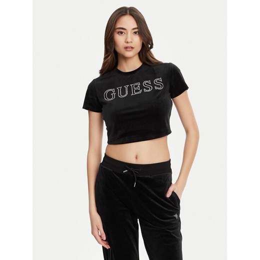 Guess Bluzka V3BI01 K0232 Czarny Regular Fit ze sklepu MODIVO w kategorii Bluzki damskie - zdjęcie 184653543