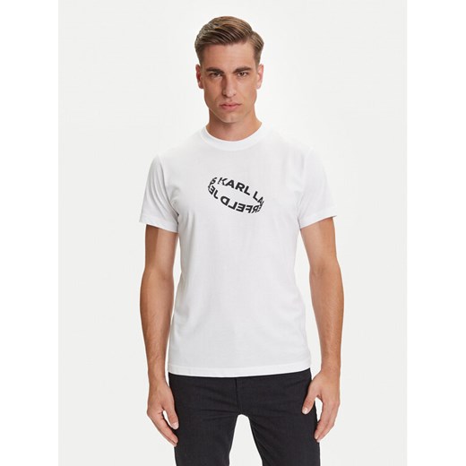 Karl Lagerfeld Jeans T-Shirt A3M17037 Biały Slim Fit ze sklepu MODIVO w kategorii T-shirty męskie - zdjęcie 184653561