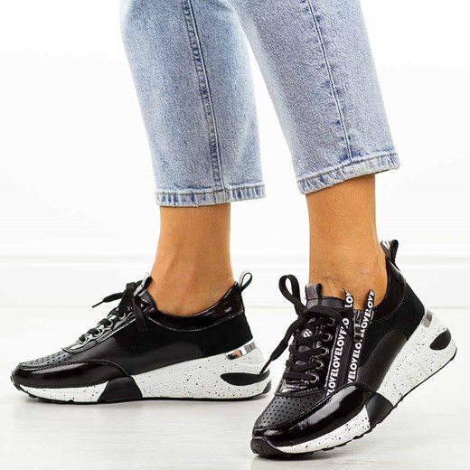 Sneakersy damskie T.Sokolski W21-92 Bk Skóra ze sklepu suzana.pl w kategorii Buty sportowe damskie - zdjęcie 184654854