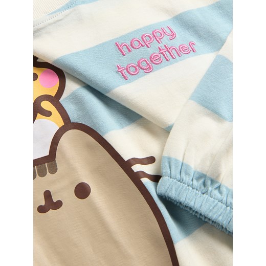 Reserved - Bluzka w paski Pusheen - jasnoniebieski Reserved 128 (7-8 lat) Reserved