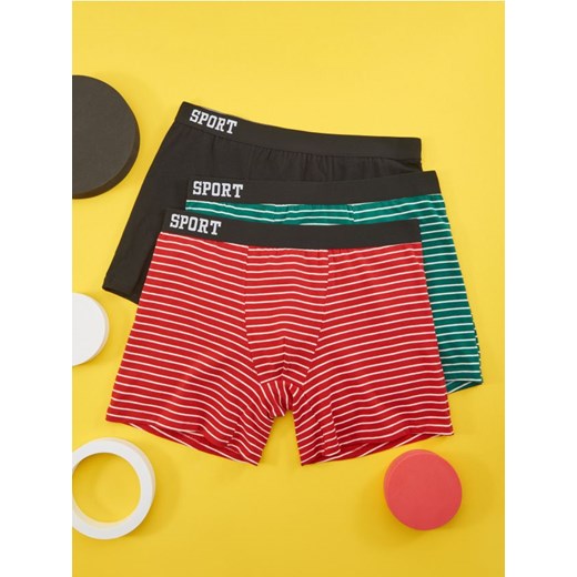 Sinsay - Bokserki Long 3 pack - wielobarwny ze sklepu Sinsay w kategorii Majtki męskie - zdjęcie 184656281