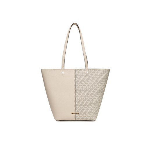 Torebka MICHAEL Michael Kors Flora 30T5GFFT3B Beżowy ze sklepu eobuwie.pl w kategorii Torby Shopper bag - zdjęcie 184656433