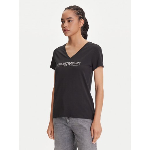 Emporio Armani Underwear T-Shirt EW000409 AF10881 UC001 Czarny Regular Fit ze sklepu MODIVO w kategorii Bluzki damskie - zdjęcie 184657320