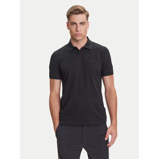 BOSS Polo Paul 50506193 Czarny Slim Fit ze sklepu MODIVO w kategorii T-shirty męskie - zdjęcie 184657393