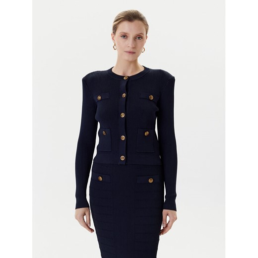 Guess Kardigan W5YR09 Z0130 Granatowy Regular Fit ze sklepu MODIVO w kategorii Swetry damskie - zdjęcie 184657400
