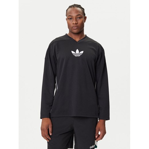 adidas Longsleeve adicolor Mesh JY1307 Czarny Regular Fit ze sklepu MODIVO w kategorii T-shirty męskie - zdjęcie 184657401