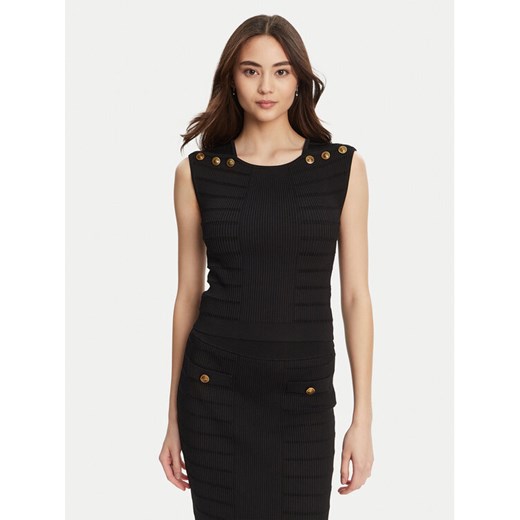 Guess Bluzka W5YR12 Z0130 Czarny Regular Fit ze sklepu MODIVO w kategorii Bluzki damskie - zdjęcie 184657420