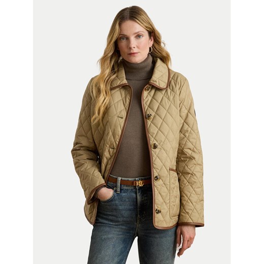 LAUREN RALPH LAUREN Kurtka przejściowa 2,9798E+11 Beżowy Straight Fit ze sklepu MODIVO w kategorii Kurtki damskie - zdjęcie 184657423