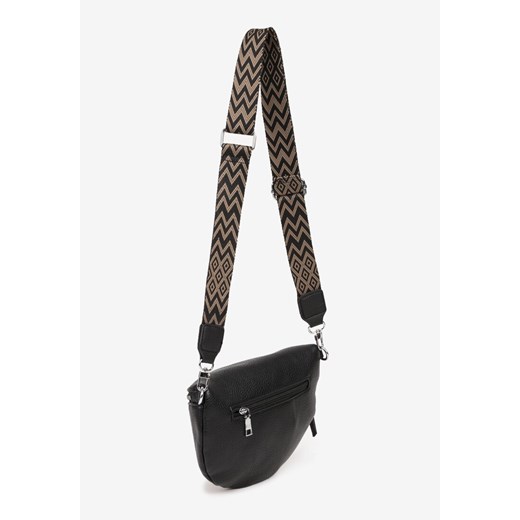 Czarna Nerka z Paskiem Ozdobionym Geometryczny Motywem Nilesina Renee uniwersalny renee.pl