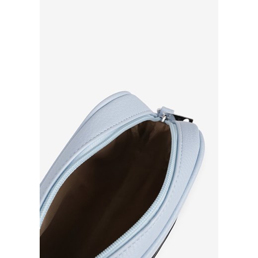 Jasnoniebieska Torebka Listonoszka z Metalicznym Napisem Nilofae Renee uniwersalny renee.pl