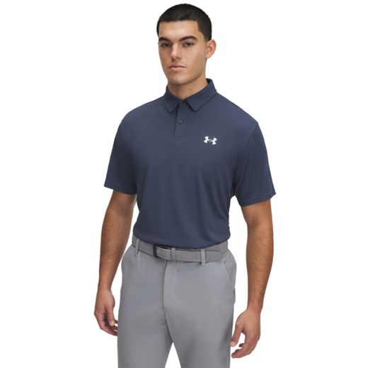 Męska koszulka do golfa Under Armour UA T2G Pique Polo - niebieska ze sklepu Sportstylestory.com w kategorii T-shirty męskie - zdjęcie 184659711
