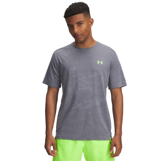 Męska koszulka treningowa Under Armour UA Tech Vent Jacquard SS - szara ze sklepu Sportstylestory.com w kategorii T-shirty męskie - zdjęcie 184659751