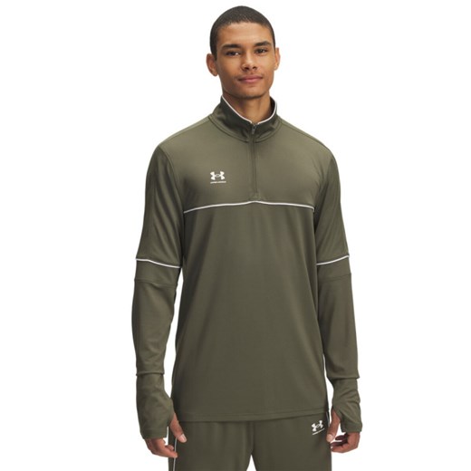Męski long sleeve Under Armour UA M Challenger Training QZ - khaki ze sklepu Sportstylestory.com w kategorii T-shirty męskie - zdjęcie 184659803