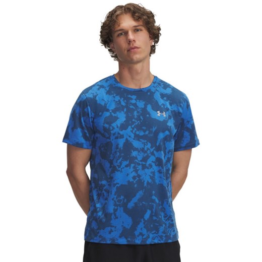 Męska koszulka do biegania Under Armour UA Launch Printed - niebieska ze sklepu Sportstylestory.com w kategorii T-shirty męskie - zdjęcie 184659811