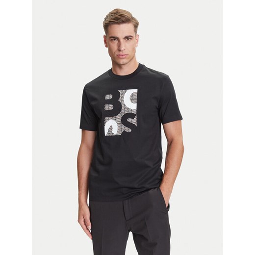 BOSS T-Shirt H-Thompson 655 50543901 Czarny Regular Fit ze sklepu MODIVO w kategorii T-shirty męskie - zdjęcie 184661071