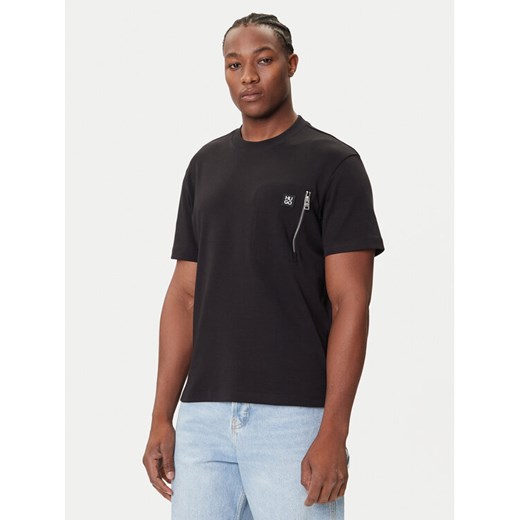 HUGO T-Shirt Dargentee 50542566 Czarny Relaxed Fit ze sklepu MODIVO w kategorii T-shirty męskie - zdjęcie 184661110