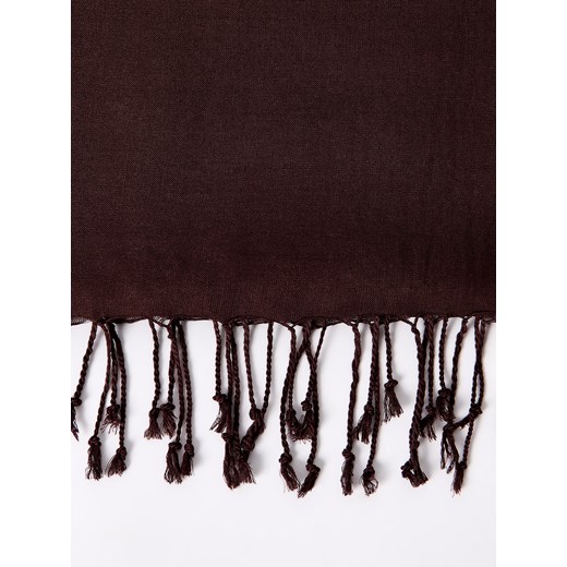 Mohito - Czekoladowy szalik z wiskozy - ciemno brązowy Mohito ONE SIZE Mohito