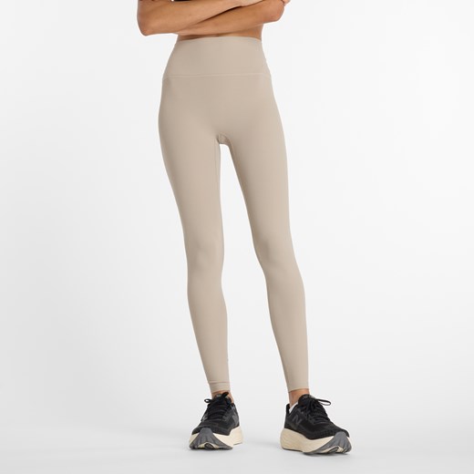 Legginsy damskie New Balance WP53152ADS – beżowe ze sklepu New Balance Poland w kategorii Spodnie damskie - zdjęcie 184661862