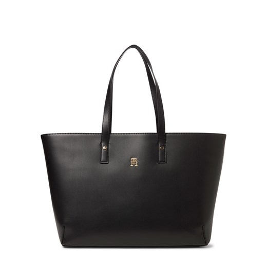 Tommy Hilfiger Damski shopper Kobiety Sztuczna skóra czarny jednolity ze sklepu vangraaf w kategorii Torby Shopper bag - zdjęcie 184661882