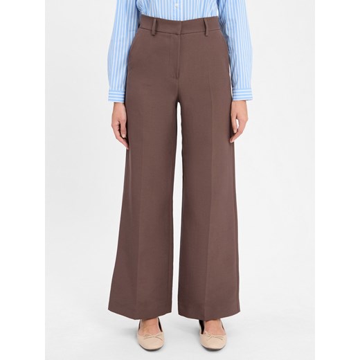 Weekend Max Mara Damskie spodnie materiałowe - Ballo Kobiety Acetat czekoladowy jednolity ze sklepu vangraaf w kategorii Spodnie damskie - zdjęcie 184661893
