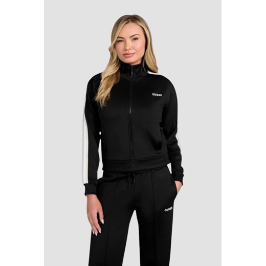GUESS Czarna damska bluza z lampasami Yarrow, Rozmiar XS ze sklepu outfit.pl w kategorii Bluzy damskie - zdjęcie 184661902
