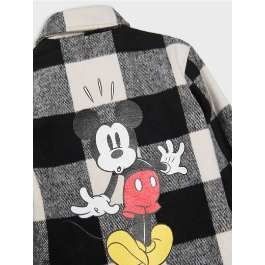 Sinsay - Kurtka koszulowa w kratę Mickey Mouse - szary ze sklepu Sinsay w kategorii Kurtki dziewczęce - zdjęcie 184662831