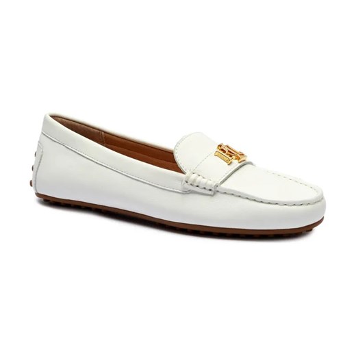 LAUREN RALPH LAUREN Skórzane mokasyny BARNSBURY-FLATS-DRIVER ze sklepu Gomez Fashion Store w kategorii Mokasyny damskie - zdjęcie 184662993