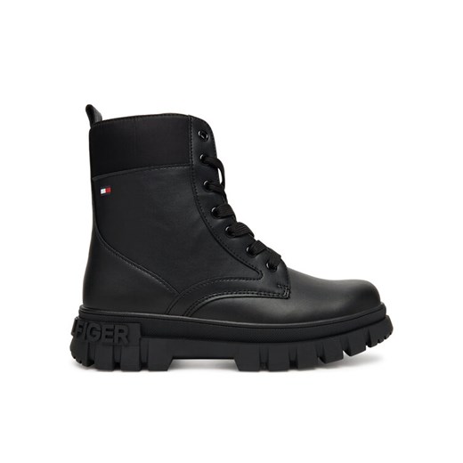 Tommy Hilfiger Trapery Lace-Up Bootie T3A5-34046-1695 D Czarny ze sklepu MODIVO w kategorii Buty zimowe dziecięce - zdjęcie 184663402