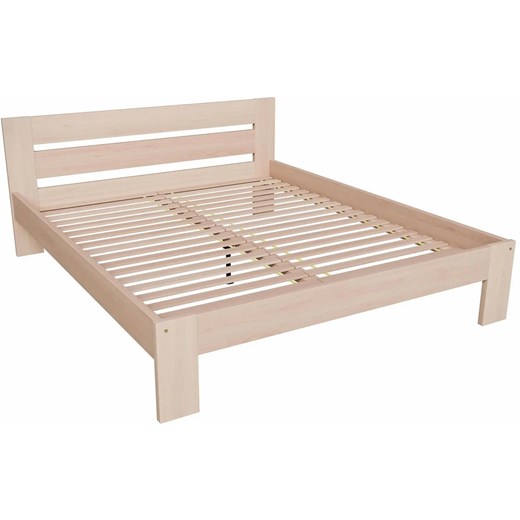 Łóżko podwójne w kolorze naturalnym 160x200 L7-Z18 ze sklepu Edinos.pl w kategorii Łóżka i materace - zdjęcie 184664264
