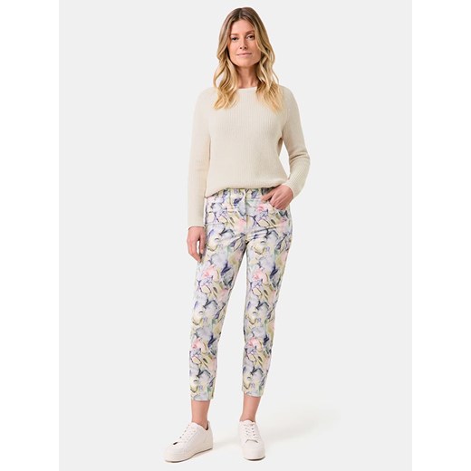 EDITION Dżinsy - Skinny fit - w kolorze kremowym ze wzorem ze sklepu Limango Polska w kategorii Jeansy damskie - zdjęcie 184664623